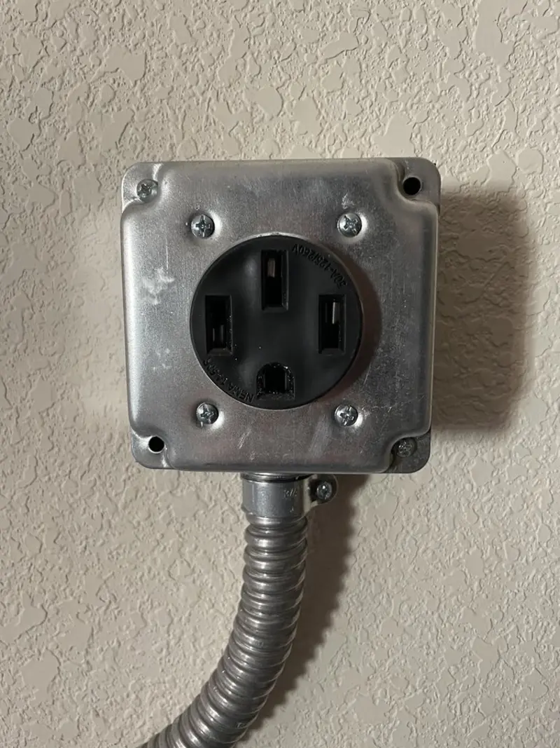 NEMA 14-50 outlet installed for Smart Home Electrical in Ladonia
